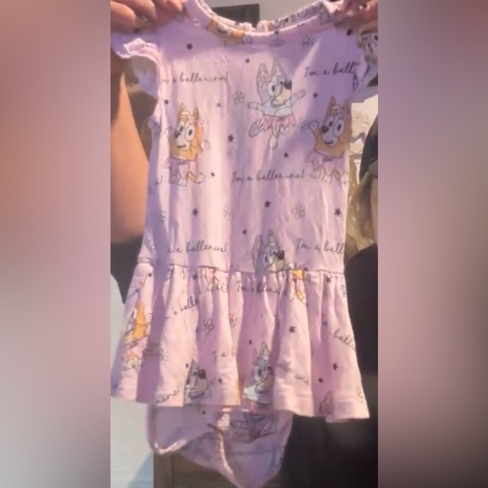 Scoots Brand Bluey Pink Viscose Baby Outfit 6-9 Months
